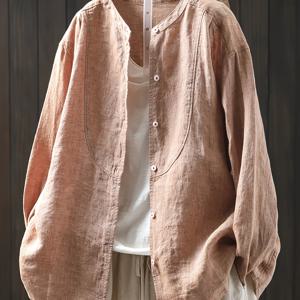 TEMU 플러스 사이즈 여성용 블라우스 - 미트 그린, 비신축성 버튼 프론트 셔츠, 우아한 오피스 & 데일리 블라우스, 사계절 필수 아이템 (기계 세탁 가능), 라운드넥 디자인, 클래식 소재, 내구성 좋은 원단, 버튼업 탑, 전문가용