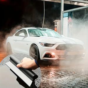 TEMU 1pc 부드러운 실리콘 자동차 스크류지 - 긁지 않는, 페인트 안전 유리 및 윈드시ールド 물 스크레이퍼, 효율적인 건조를 위한 에르고노믹 그립, 필수적인 자동차 세부 액세서리, 자동차 창문 청소기, 세련된 실리콘 디자인, 유연한 청소 도구