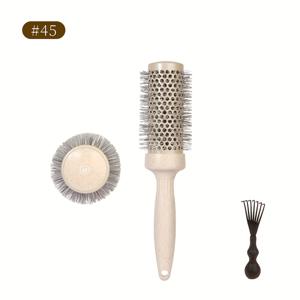 TEMU 세라믹 코팅 바렐이 있는 원형 헤어 브러쉬 - 강력한 텐션 & 그립, 곱슬머리, 스트레이트머리, 웨이브머리용 내구성 좋은 알루미늄 롤러 브러쉬 - 휴대하기 좋은 헤어 스타일링, 곱슬머리용 헤어 브러쉬, 세련된 디자인, 나일론 브러쉬모