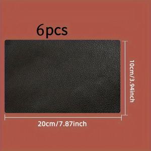 TEMU 6개 블랙 자체 접착 합성 가죽 수리 패치 - 의류, 소파, 자동차 시트, 의자, 핸드백, 운전석, 보트 및 신발용 빠른 수리 - 가구 및 액세서리용 내구성 접착제, 현대적인 패치 디자인, 매끄러운 패치 디자인, 오래가는 접착제