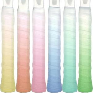 TEMU 테니스 라켓 그립 테이프 6개입 - 강력한 오버그립, 향상된 컨트롤, 다색상 (화이트/핑크/피치/민트 그린/스카이 블루) - 미끄럼 방지, 땀 흡수, 모든 실력 레벨 호환