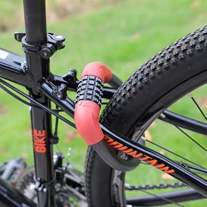 TEMU 5-자리 비밀번호 자전거 자물쇠 - 고강도 스틸 케이블 및 코일 와이어 방지 도난 U-자물쇠, 기계식 다이얼 노브, 컴팩트 휴대용 디자인, 전기자전거, , 스쿠터용, 광택 마감, 혼합 색상, 전기자전거 보안 | 내구성 있는 구조, 강화된 잠금 메커니즘,도시 출퇴근자