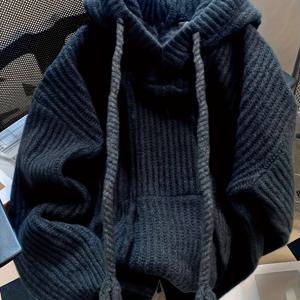 TEMU 핑크 후드 스웨터 포켓 포함 - 포근한 겨울 따뜻한 풀오버, 부드러운 캐주얼 우아한 가을 겨울 스웨터, 단색 블라우스, 손세탁/드라이클리닝, 레이어링용 포켓 (비포함) - 스타일 라인: 우아한 스페셜 라인 컬렉션