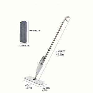 TEMU 미세 섬유 패드 1개 또는 미세 섬유 패드 5개가 포함된 스프레이 밀대 세트는 바닥 청소를 위해 적합합니다. 리필 가능 병과 미세 섬유 패드가 함께 제공되어 습식 및 건식 밀대 겸용으로 사용할 수 있습니다.|물걸레청소기