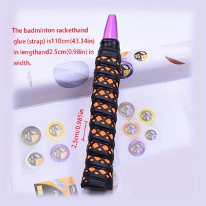 TEMU 1개 배드민턴 라켓 그립 테이프 - 충격 흡수 기능, 미끄럼 방지 및 땀 흡수이 있는 듀얼 컬러 통기성 안티슬립 테이프, 향상된 컨트롤과 편안함을 위한 배드민턴 기어, 스포츠 장비, 스포티한 디자인, 고품질 소재