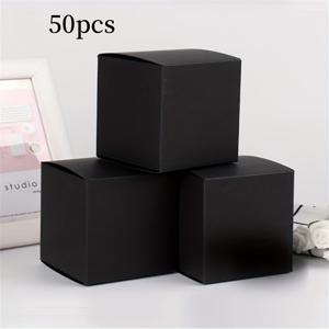 TEMU 50개 직사각형 촛불 종이 상자 네 가지 색상 빈 화장품 상자 쉽게 접을 수 있으며 결혼식, 생일 파티, 크리스마스 비즈니스 일반 포장 선물에 적합합니다.