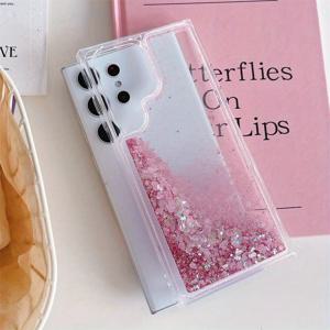 TEMU 반짝이는 시퀸 퀵샌드 모바일 폰 케이스, 초박형, 충격 방지, 내구성 있는 선물, 자신, 친구, 여자친구를 위한 선물, 삼성 SUMSANG 갤럭시 A14/A15/A24/A25 A34 A35 A52 A53 A54 A55 S22/S23/S24 플러스 울트라 FE 시리즈 모델에 적합