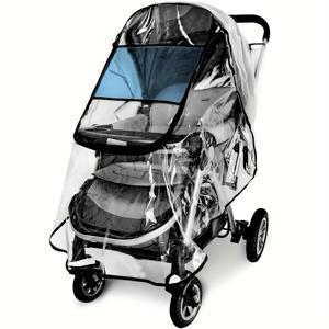 TEMU 아기 유모차 보호 커버, 비, 눈, 먼지로부터 보호하도록 설계되었으며, U자형 지퍼 문과 측면 환기가 특징이며, 모든 계절에 적합하고 겨울에는 따뜻함을 제공합니다.