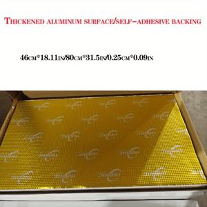 TEMU 자동차 및 RV용 골든 네오프렌 방음 및 충격 흡수 키트 - 소음 감소, 알루미늄 프론트 필름으로 향상된 안정성