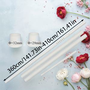 TEMU 1개 무드릴 텐션 샤워 커튼봉 - 조절 가능한 텔레스코핑 금속 욕실 봉, 인체공학적 그립 디자인, 화이트/블랙, 욕실·옷장·문 커튼용 다목적 커튼 지지대, 세련된 메탈릭 마감, 쉬운 조립 구성품, 내구성 강화|수건|커튼봉|샤워커튼