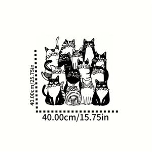 TEMU 3D 고양이 모양 금속 벽걸이, 재미있는 만화 동물 사인 - 홈 & 어린이 방 장식용, 크리스마스 데코