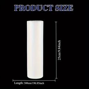TEMU 1 롤 투명 수용성 안정제, 자수 마스크, PVA 차가운 물 수용성 컴퓨터 자수 리너, 저온 용해 수용성 필름 자수 안정제