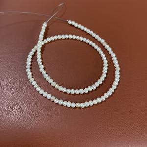 TEMU 1줄, 흰색 자연 진주 비즈, 빈티지 수제 불규칙 쌀 모양 진주 비즈, 0.3-0.35cm, DIY 여성 목걸이 팔찌 족쇄 장식 액세서리, 크리에이티브 주얼리 만들기 데이 새해 선물, 신부 들러리 웨딩 공예, 길이 33-35cm