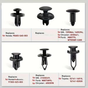 TEMU 200개 자동차 패스너 세트 - 튼튼한 플라스틱 스냅온 클립 & 범퍼 리벳, 6mm-10mm 사이즈, TOYOTA, Ford, HONDA 및 모든 주요 브랜드용 - 필수 자동차 바디 수리 키트, 자동차 패스너 클립