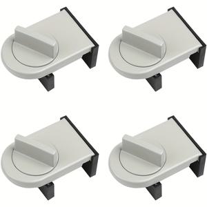 TEMU 창문 잠금 스토퍼, 4개 세트, 도난 방지 창문 팬 스토퍼, 창문 잠금장치, 창문 팬 보조 잠금장치, 안전 제품, 열쇠, 도어, 안전 잠금장치, 창문 안전, 보조