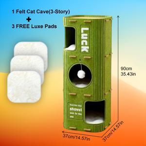 TEMU 우아한 다기능 고양이 집 - 편안한 필렛 패드, 재미있는 스윙볼, 실내 고양이, 고양이 나무, 긁는 포스트를 특징으로 합니다.