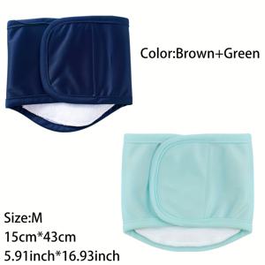 TEMU 스냅 버튼이 있는 남성용 개 배 밴드 2개 세트 - 소형/중형/대형견을 위한 세탁 가능한 재사용 가능 천 기저귀