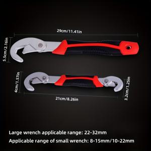TEMU 2개 세트 범용 렌치, 다기능 휴대용 렌치, 퀵 릴리스 그립 렌치, 다용도 파이프 렌치, 조절 가능한 렌치