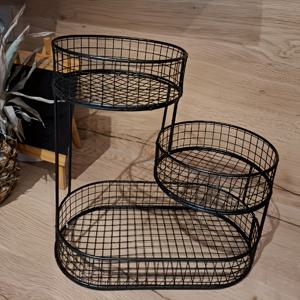 TEMU 1pc 다층 금속 과일 바구니 - 과일, 스낵, 및 더 많은 것을 위한 3개의 분리 가능한 바구니가 있는 우아한 블랙 디자인 - 거실, 커피 테이블, 또는 주방 카운터 디스플레이에 적합 - 과일 홀더