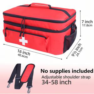 TEMU 여행용 약 정리함 - 약 보관 및 정리 - 알약 케이스 정리함 - 가정용 약 보관함 - 약 가방 - 여행용 구급상자 (용품 미포함)