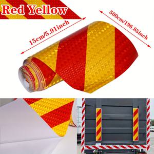 TEMU 1롤 고강도 고휘도 반사 테이프 - 자가 점착 방수 PVC 산업 마킹 스티커, 5.91