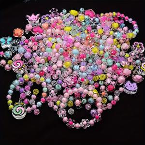 TEMU 150개 8mm 캔디 컬러 아크릴 비즈 | 혼합 파스텔 및 마카롱 색상, 팔찌 및 목걸이 제작용 투명 라운드 비즈, 플라스틱 주얼리, 수공예품, 핸드메이드 선물, 크리스마스 및 생일 액세서리