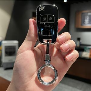 TEMU 체르리케트 크루즈 아베오 트랙 세일 말리부 캡티바 오펠 바우할트 J 코르사 인스니아 모카용 TPU 자동차 플립 키 케이스 커버 쉘