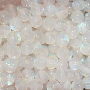 TEMU 40개 10mm 반짝이는 하얀 투명 레진 비즈 - DIY 팔찌, 보석 만들기 및 공예용으로 반달한 느슨한 비즈 - 완벽한 어머니의 날 및 우정 선물, 보석 액세서리