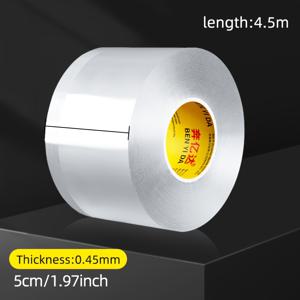 TEMU 2롤 고강도 투명 방수 테이프 - 강력 접착, 잔여물 없음, 주방·욕실·싱크대·타일·파이프용 방수 씰링 - PVC 배관 테이프, 누수 방지 및 DIY에 이상적, 매끄러운 광택 마감