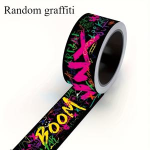 TEMU 그라피티 스타일의 방수 스티커, 접착 테이프 특징. 4X50Cm (1.57X19.69인치) 사이즈로, 다양한 플라스틱 재질로 제작되어 범용 호환 가능. 자동차, , 자전거 등에 적합.
