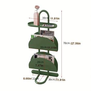 TEMU 공간절약형 헤비듀티 코너 사이드 테이블 - 견고한 스틸 구조, 조립 불필요, 모던 유럽식 엔드 테이블 (거실/침실/홈오피스용) - 책, 잡지, 음료 보관에 이상적, 컴팩트 정리대, 매거진 수납, 세련된 디자인, 내구성 강화, 소형 공간 해결책