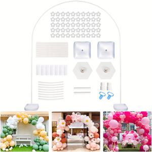 TEMU 베이스가 있는 4-in-1 화이트 풍선 아치 스탠드 - 결혼식, 생일, 기념일에 이상적 | 다용도 실내/외 파티 장식 및 정원 장식, 이벤트 배경 | 우아한 이벤트 장식 | 튼튼한 구조, 할로윈 장식, 크리스마스 장식