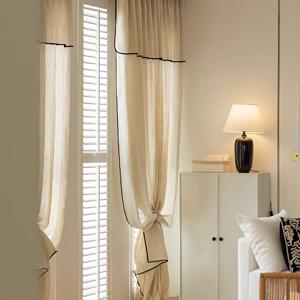 TEMU 1pc 프랑스 빈티지 투명 커튼, 조명 필터링 폴리에스터 원단, 클래식 스타일, 후크 & 링 매달기, 모든 계절 사용으로 거실 및 침실 장식, 거실 커튼