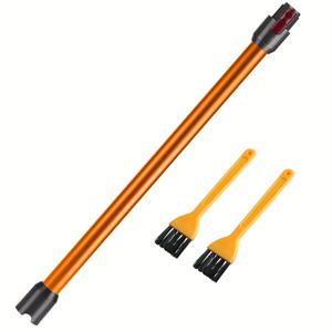 TEMU 다이슨 V7/V8/V10/V11/V15 청소기용 골든 연장 직선 파이프 액세서리 튜브, 브러쉬 2개 포함 (이 제품은 청소기 액세서리이며, 완전한 청소기가 아닙니다!)