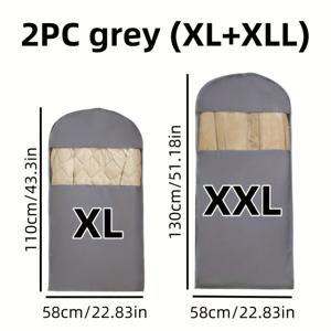 TEMU 2개 다운 재킷 압축 먼지 방지 커버 옷장 가방, 투명 창문형 행거백 - 40% 압축 기능, 침실·집·기숙사용, 다운재킷·정장·셔츠 등 의류 보관 가능