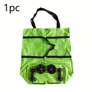 TEMU 폴리 포함 휴대용 접이식 쇼핑 카트 - 가벼운 무게, 내구성 있는 옥스포드 천, 인체공학적 손잡이 & 안전 지퍼, 장보기 및 여행용, 노인 지원 쇼핑 카트, 효율적인 보관 디자인, 튼튼한 프레임 구조