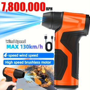 TEMU 7,800,000 RPH 터보 제트 블로워 | 강력한 바람의 고출력 터보 팬, USB-C 고속 충전, 가볍고 내구성, 가정 및 차량 청소, 캠핑 장비, 눈 제거, 개인용 선풍기, 남편, DIY 애호가, 자동차 애호가를 위한 완벽한 기기 선물