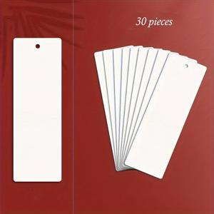 TEMU 30개의 빈 수채화 북마크 카드 - 컬러 연필, 오일 페인트, 아크릴 및 수채화 그림용 300gsm 두꺼운 종이 - 매끄러운 표면의 DIY 미술 용품, 예술가, 학생, 저널링 및 스크랩북킹에 이상적, 창의적인 마킹 도구, 스케치 선물, 색연필, 질감 있는 스케치지, 내구성 있는 스크럽북 페이퍼, 스탬핑 프로젝트