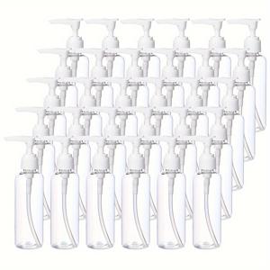 TEMU 30개입, 100ml 덕빌 디스펜서 스퀴즈 펌프 병 - 샴푸, 비누 및 개인 위생용품에 완벽한 빈 병 | 내구성 있는 화이트 플라스틱 PET
