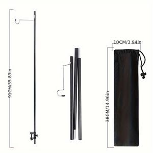 TEMU 야외 캠핑 접이식 램프 스탠드, 초경량 알루미늄 합금 휴대용 데스크탑 램프 폴 홀더 (걸이등용)|캠핑용품|캠핑랜턴