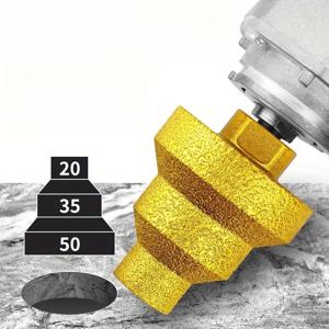 TEMU 20/35/50mm 타일 대리석 유리 드릴 비트 M10 나사산 드릴 - 고효율 다목적 세라믹 절단 도구, 에르고노믹 그립으로 정밀한 드릴링 및 절단, 타일, 유리, 세라믹 재료용, 직선 나사 디자인, 견고한 구조