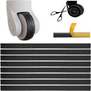 TEMU 8개 세트 SHOTAUTO 캐리어 휠 커버 - 내구성 강화 소음 감소 & 미끄럼 방지 휠 보호 커버 (블루, 핑크, 오렌지, 그레이, 퍼플, 블랙) - 여행 가방, 캐리어, 카트용 - 간편 설치