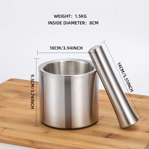 TEMU 304 스테인리스 스틸 마늘 프레스 1세트 가정용 분쇄 용기 수동 분쇄 마늘 페이스트 장치 마늘 모래 주걱 약 분쇄 모래 주걱 마늘 모래 주걱 분쇄 용기 돌 모래 주걱 마늘 프레스 분쇄 모래 주걱 가정용 모래 주걱