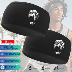 TEMU 2개 남성 & 여성용 와이드 스웨트밴드 헤어밴드 - 미끄럼 방지, 수분 흡수 스포츠 헤어밴드, 러닝, 사이클링, 축구, 요가용 - 블랙 & 네이비 블루, 폴리에스터 혼방, 손세탁 가능, 스포츠 헤어밴드 | 스타일리시 헤어밴드 | 수분 흡수 원단