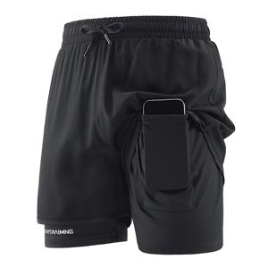 TEMU 카라멜 OBM 남성용 캐주얼 삼중기능 반바지 - 피트니스, 트레이닝, 사이클링, 하이킹, 수영, 편안함, 러닝, 시원함, 통기성, 흡습성, 신축성, 여름 일상복