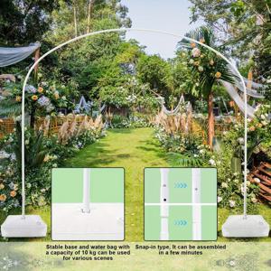 TEMU 1세트 풍선 아치 스탠드 및 기둥 스탠드 키트 - 튼튼한 베이스와 프레임, 결혼식, 생일 파티, 졸업식에 적합한 정원 플로럴 풍선 아치 장식 - 파티 장식 배경, 할로윈, 크리스마스 장식