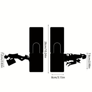 TEMU 1쌍/2개 - 메탈 러버스 북엔드 장식 - 스타일리시한 책꽂이 - 사무실 또는 집용 책 홀더 - 내구성 있는 홈 & 오피스 정리함 - 스터디룸 아트 데코 - 독서 애호가를 위한 특별한 선물, 책 장식, 커피 테이블 책 장식, 빈티지 책, 북리쉬 액세서리, 도서관 장식, 미니 책장, 홈 데코 책, 책 보관함, 클래식 디자인, 파우더코팅 마감|책꽂이