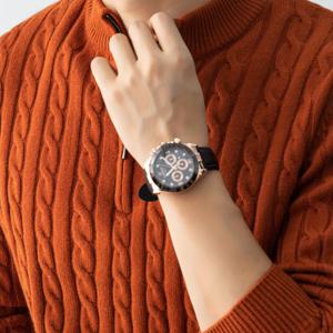 TEMU 남성용 크리스마스 선물 신상 청키 케이블 니트 풀오버 (쿼터 지퍼) | 스탠드 칼라, 하이 스트레치, 긴소매, 기하학적 패턴, 가을/겨울 캐주얼 핏, 두꺼운