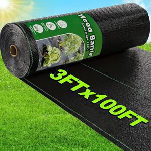 TEMU 내구성 강한 직조 지오텍스타일 원단 - 잡초 방지 단층 정원 지면 커버, 고투과성 차도 & 조경용 원단, 꽃밭용 내구성 잡초 차단막, 쉬운 설치 (2.5oz/oz 밀도)