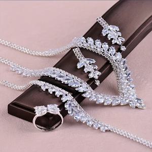 TEMU 4개의 모래 장식으로 구성된 고급 주얼리 세트: 모래 목걸이, 모래 귀걸이, 모래 팔찌, 모래 반지. 결혼식, 연회, 파티, 생일 축하, 졸업식, 발렌타인데이에 적합합니다.|링귀걸이|은목걸이